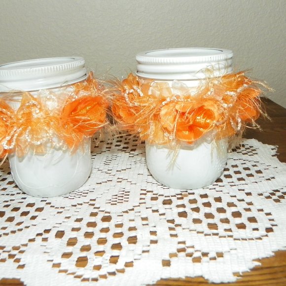 4 Wedding Glass Table Party Favor Fall Burlap - Picture 4 of 10